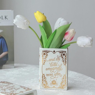 Vase de livre en céramique décoratif créatif
