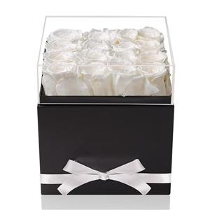 Preserved Roses Square Acrylic Box