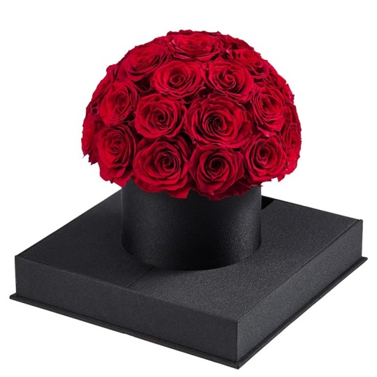 Echter, konservierter Rosenstrauß als Geschenk