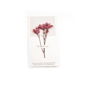 Artisanat en papier Fleurs séchées Carte de vœux