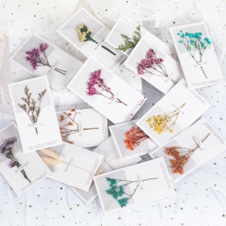 Artisanat en papier Fleurs séchées Carte de vœux