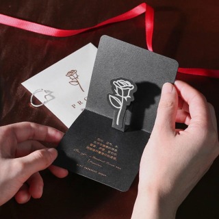 grazie biglietti d'auguri rosa 3D