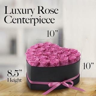 Rose immortali in confezione regalo a cuore