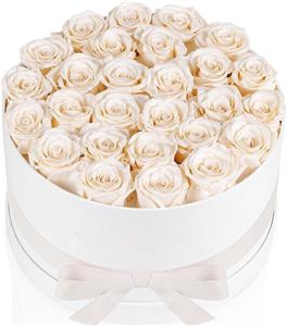 Confezione regalo con rosa eterna bianca