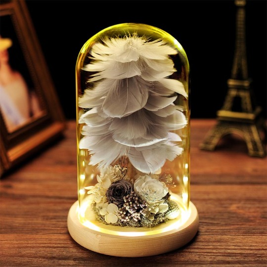 कृत्रिम पंख संरक्षित फूलों की सजावट