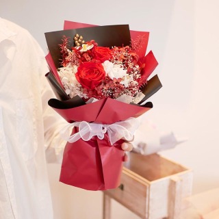 Bouquet di fiori secchi mix di rose eterne