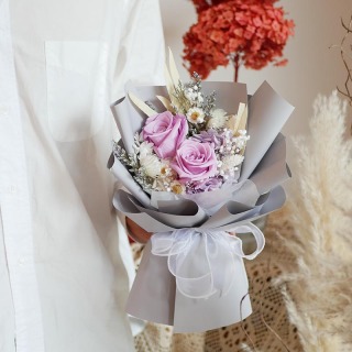Bouquet di fiori secchi mix di rose eterne