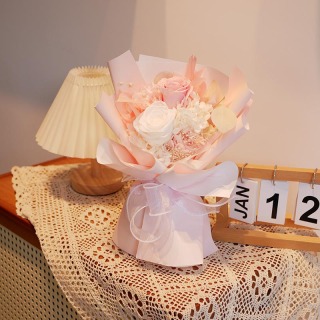 Bouquet di fiori secchi mix di rose eterne