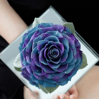 Rosa stabilizzata in confezione regalo acrilica