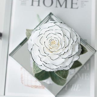 Rosa stabilizzata in confezione regalo acrilica