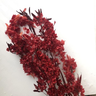 Decorazione artistica con bouquet di fiori secchi