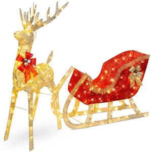Decorazione natalizia con renna natalizia a led