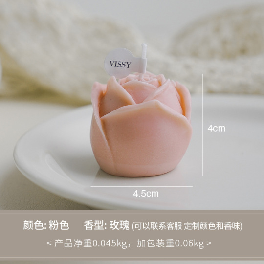 गुलाब के फूल के आकार की अरोमाथेरेपी मोमबत्ती