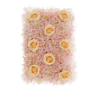 Sfondo di nozze Muro di fiori di plastica di seta