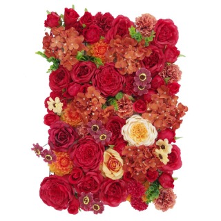 Sfondo di nozze Muro di fiori di plastica di seta