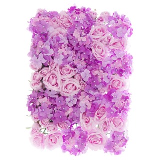 Sfondo di nozze Muro di fiori di plastica di seta