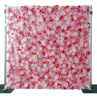 Decorazioni per matrimoni con pannelli da parete in piante di rose di seta mista