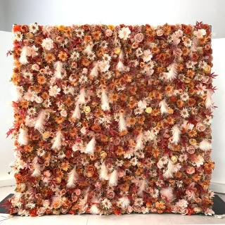 Decorazioni per matrimoni con pannelli da parete in piante di rose di seta mista