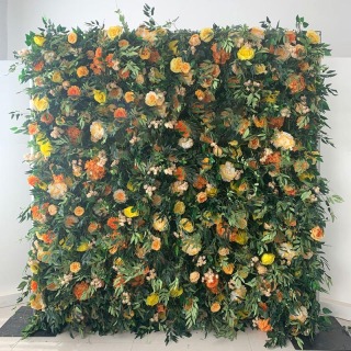 Decorazioni per matrimoni con pannelli da parete in piante di rose di seta mista