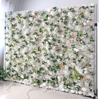 Decorazione di nozze europea con fiore artificiale rosa bianca