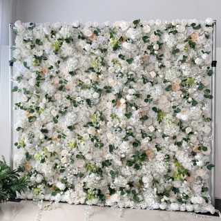Decorazione di nozze europea con fiore artificiale rosa bianca