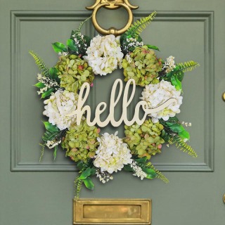 Guirlande de fleurs d'hortensias artificielles
