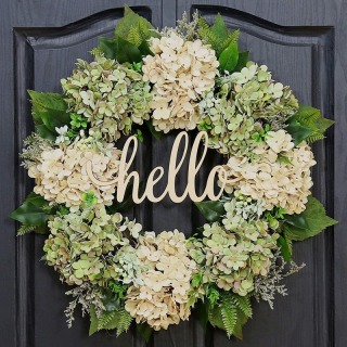 Guirlande de fleurs d'hortensias artificielles