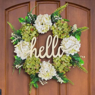Guirlande de fleurs d'hortensias artificielles