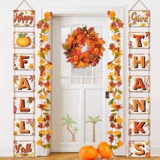 Garland Kekwa Daun Maple Tiruan