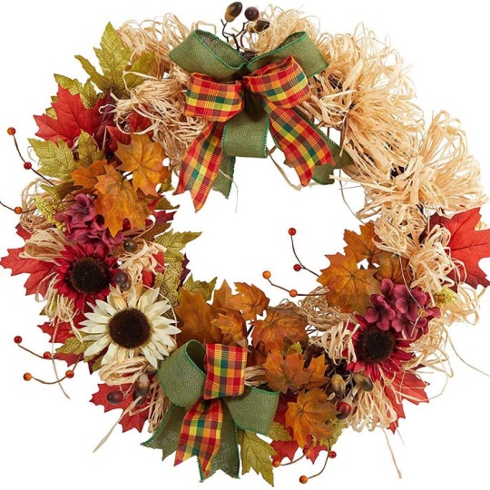 कृत्रिम मेपल का पत्ता गुलदाउदी माला