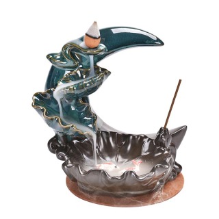 Kerámia Moon Smoke Waterfall Censer lakberendezés