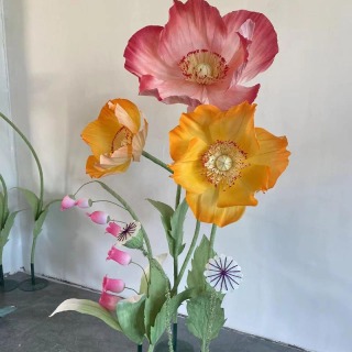 Romantico fiore di seta gigante artificiale