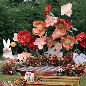 Décoration de scène personnalisée avec fleur géante