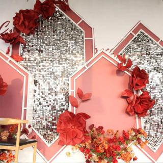 Décoration murale fleur géante en papier