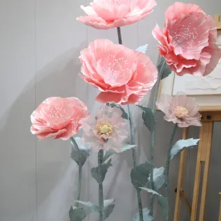 Décoration de fond de fleurs en papier géant artificiel