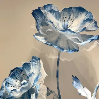 Simulation de fleur en papier, grande décoration artistique