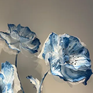 Simulation de fleur en papier, grande décoration artistique