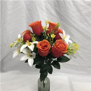 Bouquet di fiori funebri artificiali decorativi