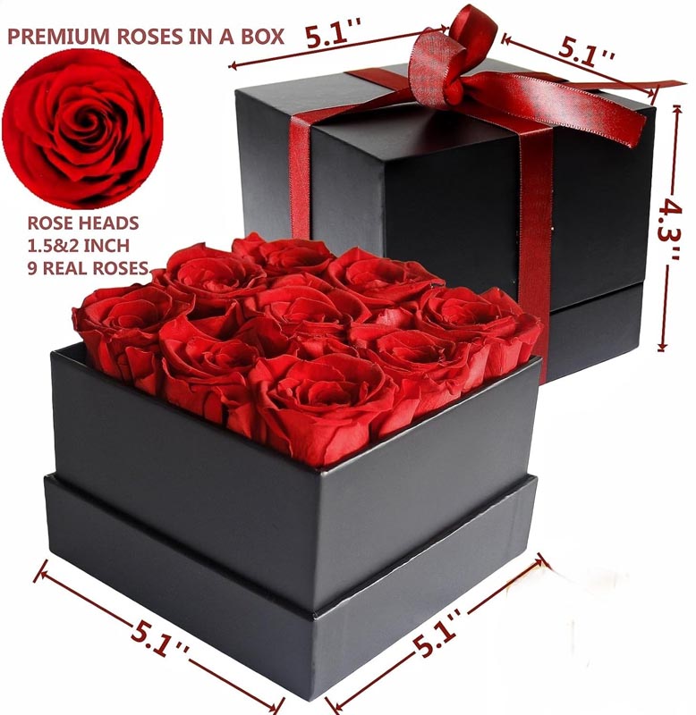 preserved roses in box