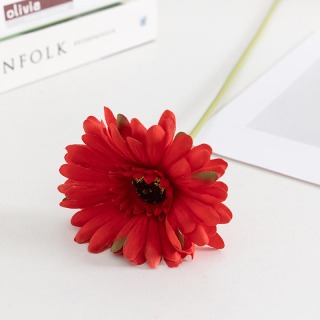 Fiore di seta Gerbera artificiale singolo simulato