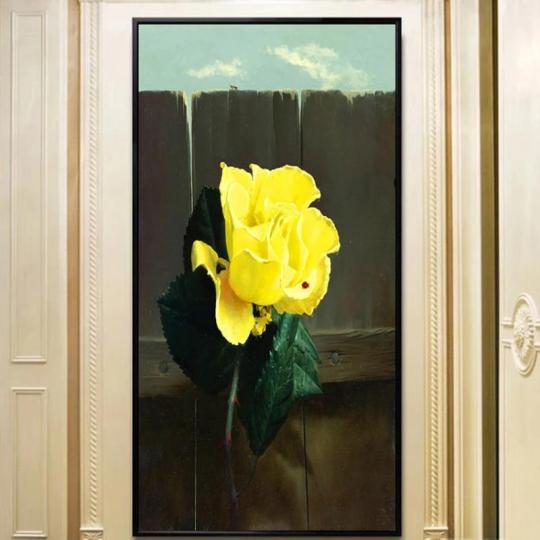 Pittura decorativa con opere d'arte floreali