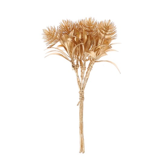 Ramo di pianta di fiori dorati artificiali