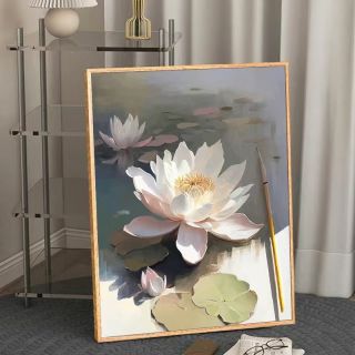 Peinture à l'huile de lotus par numéro