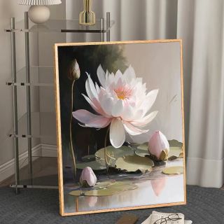 Peinture à l'huile de lotus par numéro