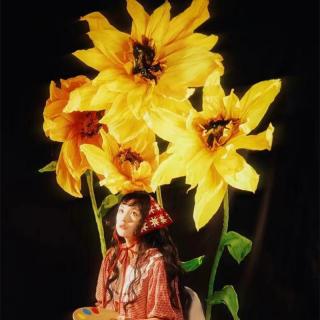 Fiore di carta girasole gigante