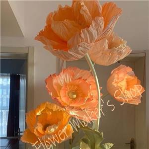 Decorazione gigante della scena del fiore di papavero ornamentale