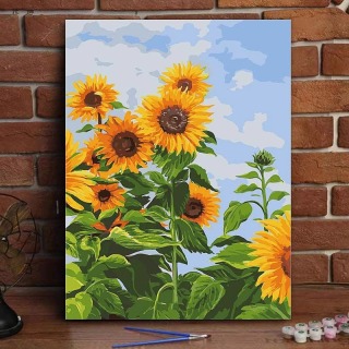 Pittura di paesaggi floreali per numero