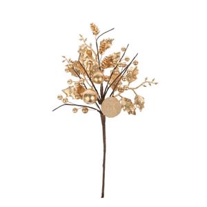 Décor de branche d'arbre en plastique doré