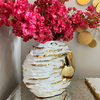 Vaso in ceramica con decorazioni personalizzate per la decorazione domestica di lusso all'ingrosso. Elemento Art Designer