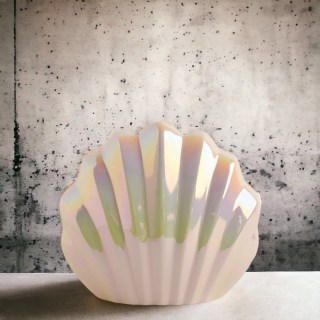 Vases en céramique en forme de coquille pour fleurs, décoration de maison en porcelaine, ornement de luxe moderne et mignon, vente en gros